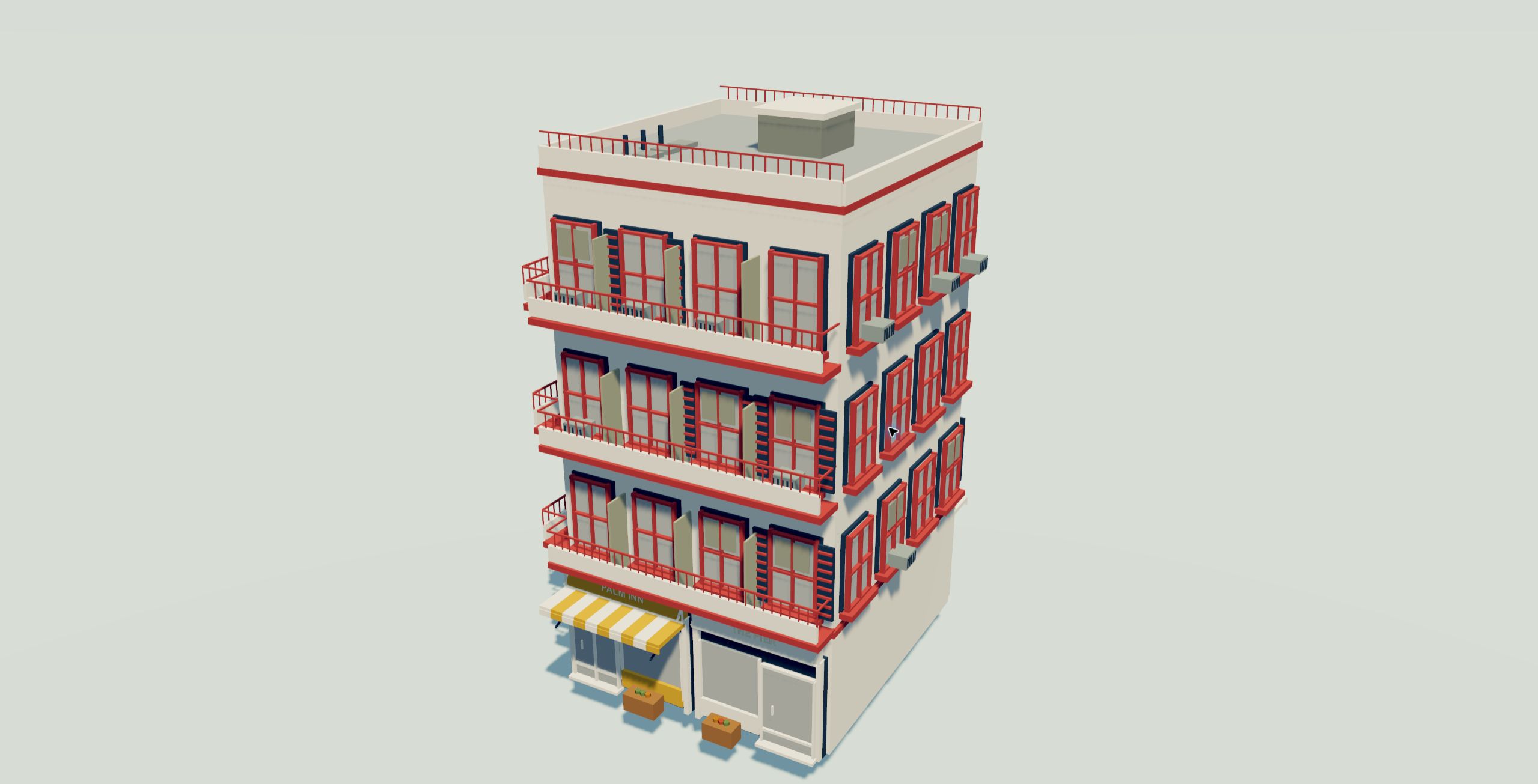 Continuous balcony apartment